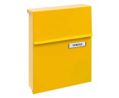 Arregui Line E6808 Cassetta Postale Individuale in Acciaio, dimensione S (DIN A5), giallo