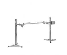 Klarstein Girarrosto Elettrico per Barbecue 12W, Girarrosto per Maialino, Spiedo Elettrico con Altezza Regolabile, Spiedo per Girarrosto Barbecue con 3 Piedi in Acciaio Inox, Gira Maialino Elettrico