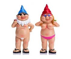 Pppby Scultura Gnomo Nano Decorazioni Giardino Nudo Mini Statua Art Deco Ornamenti Resina Scultura Divertente Interessante Carino Per Prato Giardino Cantiere Casa Ufficio Natale Ragazzi Femmina