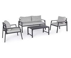 Bizzotto Salotto LORILLAND con CUSCINERIA Antracite ARREDO Giardino Esterno Relax