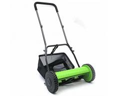 Tosaerba a Spinta Manuale, Tosaerba Manuale con Sacco di Raccolta, Regolazione dellAltezza in 4 Posizioni, Spazzatrice Leggera con Guida da Terra, 12 Pollici, Verde