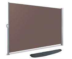 VOUNOT Tenda Paravento Laterale, per Balcone, Esterno e Terrazzo, Riavvolgibile, Antivento, Protezione Privacy, Protezione Solare, 140 x 300 cm, Marrone