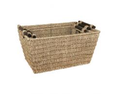 ARPAN - Cesta portatutto in vimini intrecciato, con fodera interna, disponibile in 5 colori, varie misure disponibili, marrone, medium