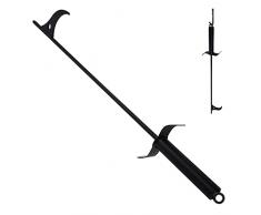 Xiaolan Fuoco poker per esterni, resistente, verniciato a polvere, resistente alla ruggine, per camino, campeggio, stufa a legna, per interni ed esterni [Gift]