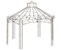Padiglione Giardino Marrone Antico 558x350x408 cm Ferro+Materiale: Ferro Battuto