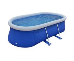 CMWL Piscina Fuori Terra Portatile, 104,33 Pollici * 70,86 Pollici * 29,92 Pollici Piscina Ovale, Piscina Gonfiabile Allaperto per Bambini Bambini Adulti Cortile Famiglia