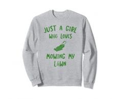 Divertente tosaerba trattore da giardino solo una ragazza ch Felpa