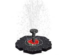 HSKB - Fontana a energia solare, pompa per laghetto, giardino, pompa per acqua, pompa solare con 1,2 W monocristallino, pannello solare, decorazione per laghetti da giardino o fontane a zampillo