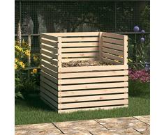 Chusui Compostiera 100x100x102 cm in Legno Massello di Pino,Compostiera,Composter da Giardino,Compostiera da Cucina