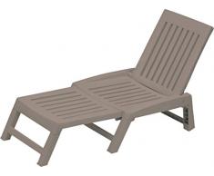 Sdraio Lettino in Resina ORFEO Tortora per Giardino