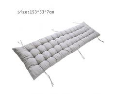 Cuscino Imbottito per Sedia a Sdraio Poltrona Sdraio Relax Sedia Prendisole Panca Sedia da Giardino Balcone 153x53x7cm (Grigio)