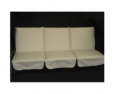 CUSCINO per DONDOLO 3 posti 94X150 cm PAPILLON POLY 180 gr BEIGE Con Volant