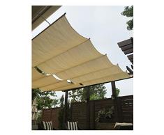 Vela Parasole Scorrevole, Kit di Tettoia per Pioggia di Ricambio per Tetto A Pergola (Onde E Fune Metallica), Copertura A Scomparsa per Protezione Solare Alluva per Gazebo Terrazzo