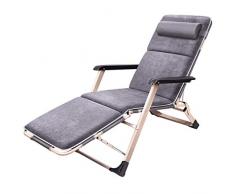 WYJW Sedie a Sdraio Pieghevoli a gravità Zero Sedie a Sdraio lettini reclinabili per Patio Esterno Giardino Camping Lounge Sedie a Sdraio capacità 200 kg - Grigio