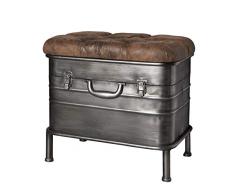 HAKU Möbel Panca, metallo, marrone antracite, L 51 x P 34 x A 48 cm