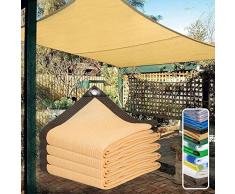 Rete Ombreggiante Frangivista Balcone Telo Ombreggiante Occhiellato 90% Tasso di Ombreggiatura 3x4m Tenda da Sole per Esterno e Copertura Pergolato, Frangivento e Frangisole HDPF Tende da Veranda