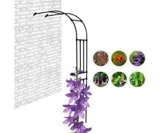 Arco for Rose Rampicanti in Metallo Graticcio, Mezzo Arco Montaggio a Parete Decorazione Giardino, Resistente, Nero Bianco ( Color : Colore , Size : W90XH240cm(3x7.9ft) )