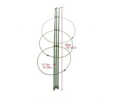Jagetrade Garden 1SET supporto per piante rampicanti 45 cm 60 cm conico graticcio supporter telaio verde, 60 cm