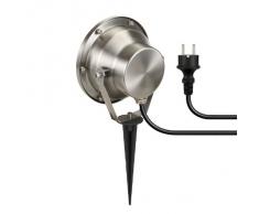 parlat LED Faretto da giardino con picchetto interrabile da esterno, IP55, 2W, 130lm, bianca calda