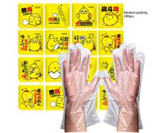 taglia unica. guanti sicuri per preparare picnic allaperto JAMSI 100 pezzi di guanti di plastica usa e getta