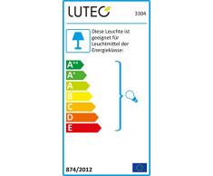 Lutec Bonn Lampada da Esterno E27, 60 W, Grigio Antracite, 13.5 x 24.9 cm