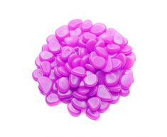 Mdurian 200Pcs Viola Pietre Luminosi Ciottoli Luminosi Fluorescenti Luminose incandescenza nel Buio Pietre Rocce Ghiaia per casa Giardino passerella Acquario Decorazione