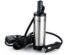 Chukchi - Pompa sommergibile, 38 mm, 12 V CC, per trasferimento di acqua, olio e gasolio, con spina per accendisigari