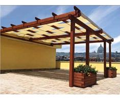 TENDAGGIMANIA® Teli Fasce in PVC da 650 gr/m2 per Copertura di STRUTTURE, PERGOLE, Gazebo (60 x 600 cm, Bianco)