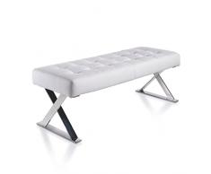 Angel Cerdá | Panca a scomparsa rivestita in ecopelle, gambe in acciaio cromato, capitoné, stile moderno