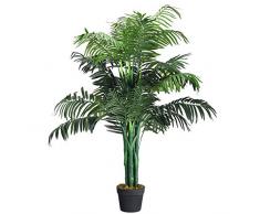 COSTWAY Pianta Finta da Interno da 110 cm, Pianta Artificiale in Vaso Elegante, Albero Artificiale per Salotto, Camera da Letto e Balcone