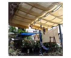 XJJUN Tende da Sole, Tessuto Traspirante Estensibile Copertura Parasole Scorrevole Filo Onda Ombra Vela, per Giardino Patio Pergola (Color : Beige, Size : 0.9x7m)