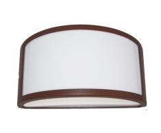 Applique mezzaluna moderna lampada da parete per esterno corten