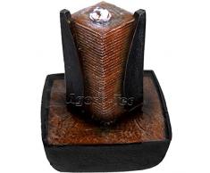 Agora-Tec® “Munisa - Fontana da camera con zampillo con illuminazione LED, piacevole rumore dell’acqua, altezza: 21 cm