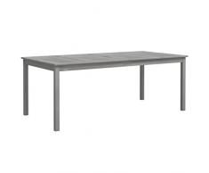 vidaXL Tavolo da Giardino Grigio 200x100x75cm Legno Massello di Acacia