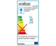 Steinel Lampada per esterni LN 1 LED con sensore crepuscolare - Luce da parete con numero civico, 4,5 W, 350 lm, antiurto IK07, bianco [classe energetica A++]