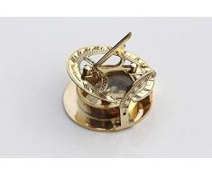 Bussola con meridiana, strumento nautico da collezione, in ottone, idea regalo per appassionati di nautica