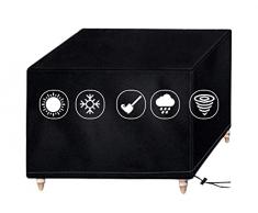 Copertura Tavolo Esterno da Giardino,AOBETAK 210D Impermeabile Oxford Coperture, Anti-UV 125x125x74 cm Quadrato Cube per Tavole in Legno Rattan Bench Divano,Sedie Protezione Tavolino