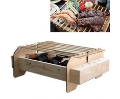 Barbecue monouso Portatile USA e Getta Ecologico Completamente Realizzato con Materiali Naturali Pronto per l’Uso in 5 min. Utilizzabile 2 Ore Biodegradabile