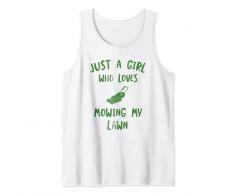 Divertente tosaerba trattore da giardino solo una ragazza ch Canotta