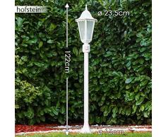 Lampioncino da Esterno Design Classico- Lampione Con Sensore di Movimento e Paralumi in Vetro- Illuminazione per Giardino e Vialetto