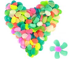 MacroHu 50pcs Luminosi Giardino Pietre Decorative Luminoso Pietre Ciottoli per Giardino Pietre per Acquario Pietre Nottilucenti Ghiaia per Giardino Sassi Pietre da Giardino per Decorazione – Colorato