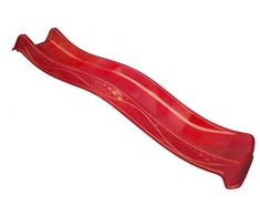 AVANTI TRENDSTORE - Scivolo in plastica sintetica per bambini, in colori e misure diverse (Breve: 220 cm, Rosso)