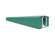 Gecheer Capanno,Capannone,da Giardino,per Esterno,con Porte,in Metallo,Acciaio,Antracite,190x124x181 cmCasetta Attrezzi da Giardino per Esterno in Acciaio,Capanno Casetta Utensili da Esterno Metallo