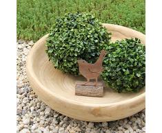 Decorazioni Mica 1021123 bosso – D14 cm Pianta Artificiale, Plastica, Verde, 14 x 14 x 14 cm