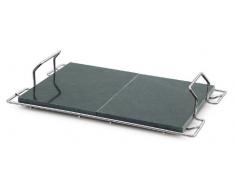 Sunday grill - Bistecchiera In Pietra Ollare Per Barbecue In Muratura Con Manici Sunday Grill cm 67X40