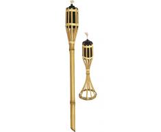 VERDELOOK Torcia in bambù con contenitore per olio lampante, 35 cm, giardino