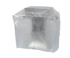 RIBIMEX COPERTURA BARBECUE TRASPARENTE IMPERMEABILE 90GR/MQ TELO OCCHIELLATO COPRI BBQ 90x70x70CM PROTEZIONE INTEMPERIE POLVERE DANNI ACCIDENTALI PROTEZIONE GIARDINO
