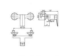 Yellowshop - Miscelatore esterno doccia Jacuzzi mod. Tank