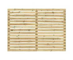 vidaXL Pannello di Recinzione da Giardino Elemento per Recinto Esterno Staccionata Accessori per Giardino in Legno di Pino 180x180 cm