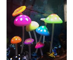 Uniclife Effetto Incandescente Artificiale Fungo Acquario Pianta Decor Decorazione Ornamento Decorazione per Fish Tank Landscape…
